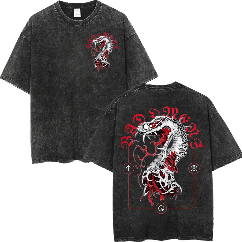 Vintage Washed Bad Omens Tour Merch T Shirt High Quality Fashion Oversized Tshirt Men Women Casual Short Sleeve Tshirts