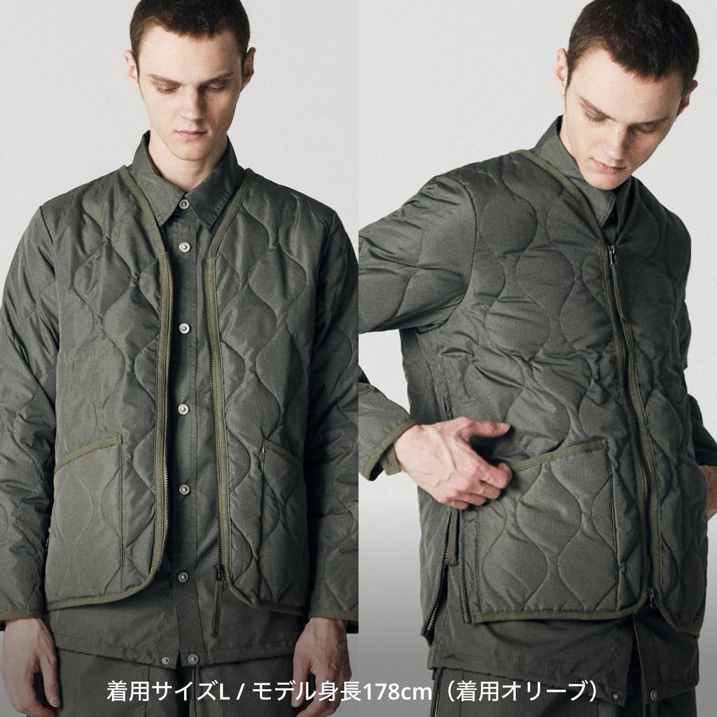 Taion Unisex Military Zip Down Jacket V-Neck 101ZML-1