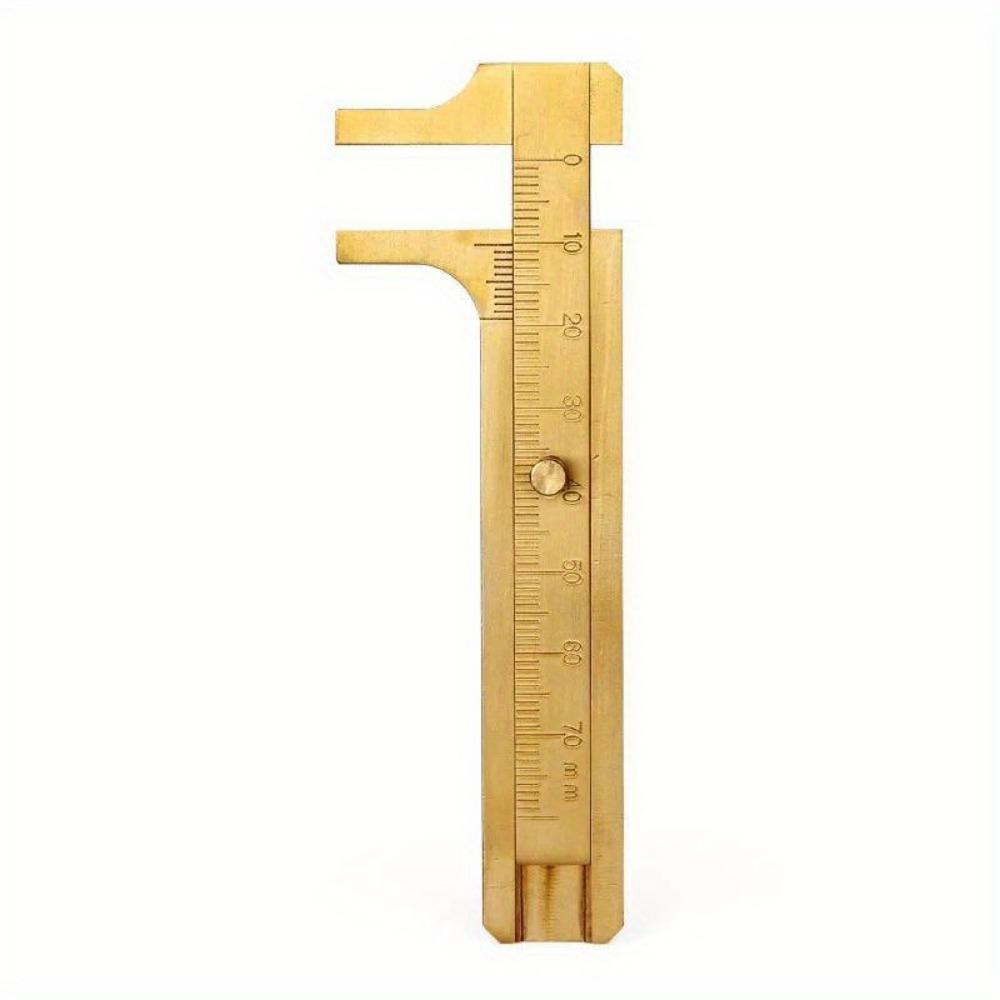 1PC Mini Brass Sliding Ruler Double Scales Metal Vernier Caliper Gauge Micrometer Precision Measuring Supplies