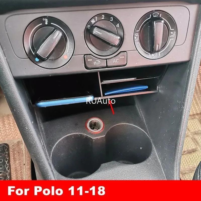 For VW Polo 6R 6C 2011-2018 Accessories Inner Front Central Control Storage Layer