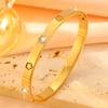 Titanium Steel Bracelet European and American Women's Five-leaf Flower Buckle Bracelet High-end Jewelry