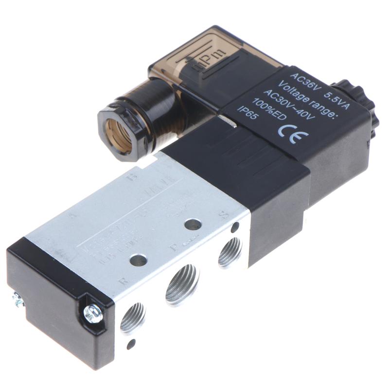 Pneumatisches Elektromagnetventil 4V210-08 5/2-Wege-Steuerung Luftgas Magnetventil 12V 24V 36V 220V 380V Schlauchanschlüsse