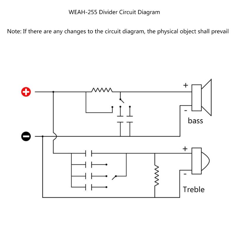 350W Treble Bass Subwoofer Crossover Frequency Distributor Divider 2 Way Speaker Audio Crossover Filter