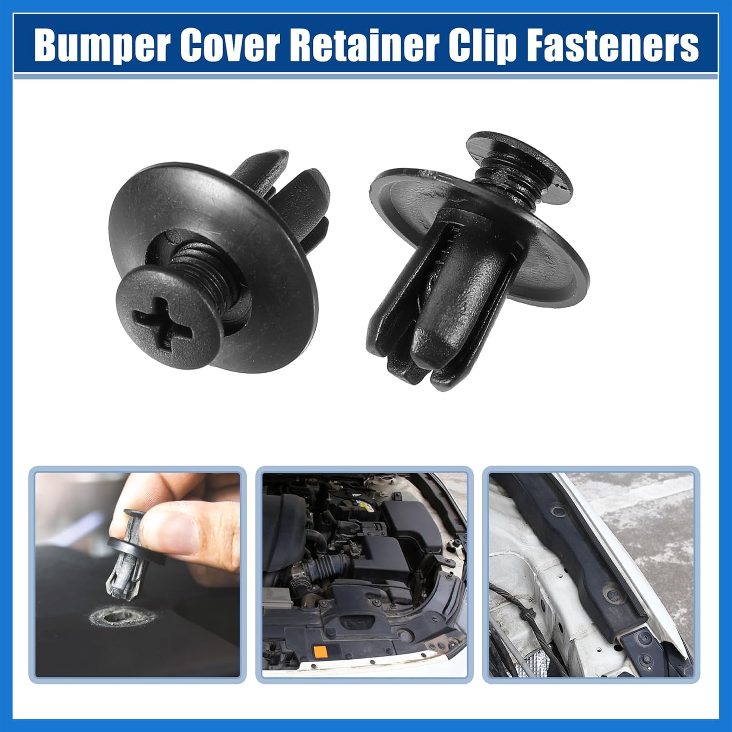 

Bumper Cover Retainer Clip Fasteners Fit for Hyundai Sonata 2.4L No.8659028000/86590-28000 - Pack of 20 Auto Accessories