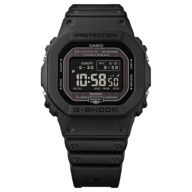 

CASIO 5600 series 200 meters waterproof, shock-resistant, Bluetooth link, solar Quartz, resin strap, , men s watch, black dial GW-BX5600-1A1JF чорний