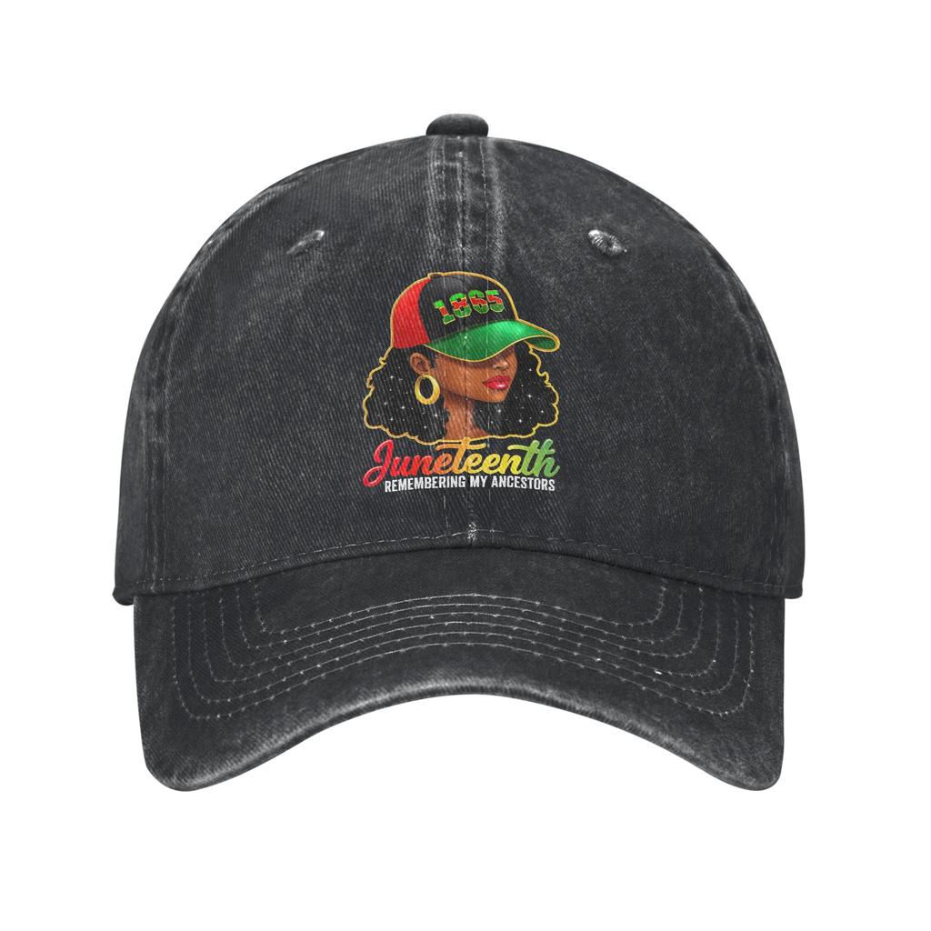 Juneteenth Black History Baseball Caps Vintage Distressed Denim Headwear Unisex Women Outdoor Activities Adjustable Caps Hat