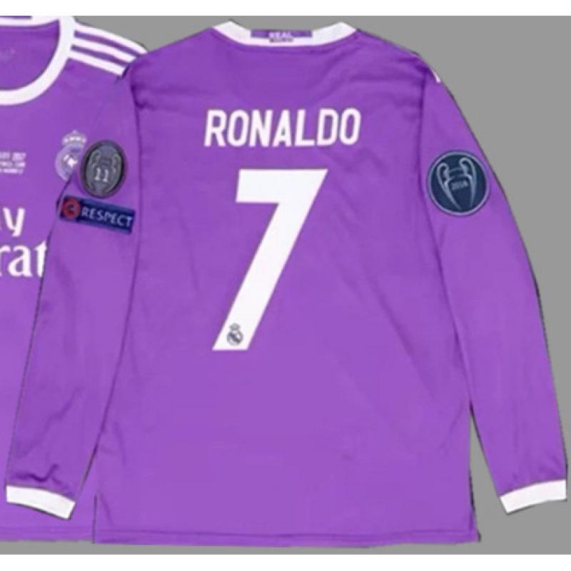 Vintage Jerseys, Soccer Uniforms, AC Ronaldo, Ronaldinho, Zidane, Long-sleeved Sportswear, National Team Uniforms