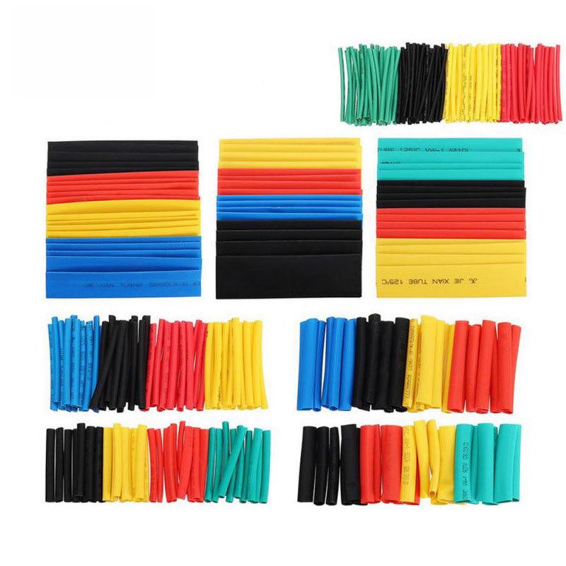127/164/328 Piece Eco-Friendly Heat Shrink Tubing Set in Bag - Multi-Color Options