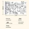 Children's Long Doodle Coloring Roll - Stick-on, No-Mess Wall Canvas for Drawing and Painting