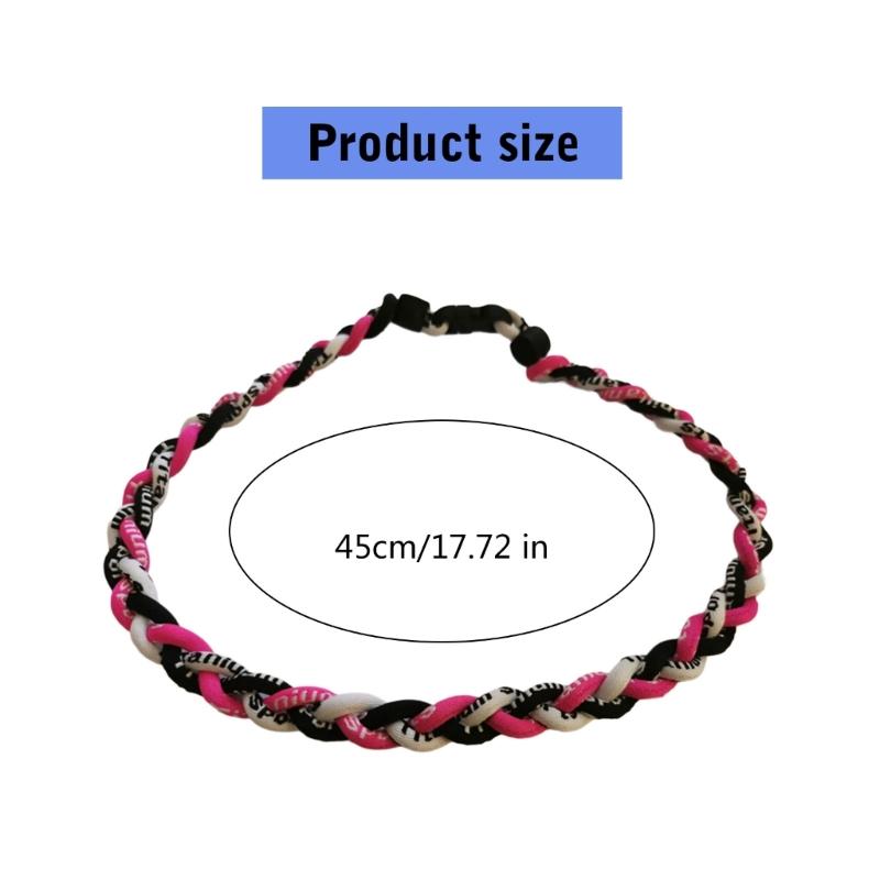 Braided Necklace Adjustable Sports Necklace Unique Charm Necklace Fashion Neck Jewelry Fabric Necklace for Man and Boys