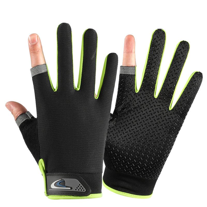 Unisex Thin Breathable Non-Slip Cycling, Fishing, and Fitness Gloves with Sunscreen Protection