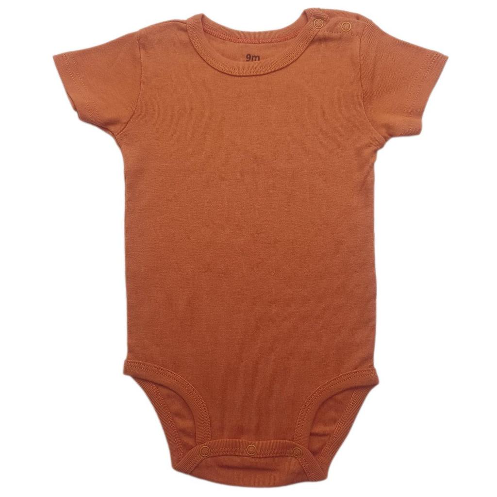 Baby Shoulder Snap Ribbed Cotton Bodysuit - Short Sleeve One-Piece Romper for Boys & Toddlers