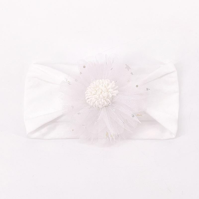 New mesh star flower headband, baby nylon headscarf headgear Babyhead