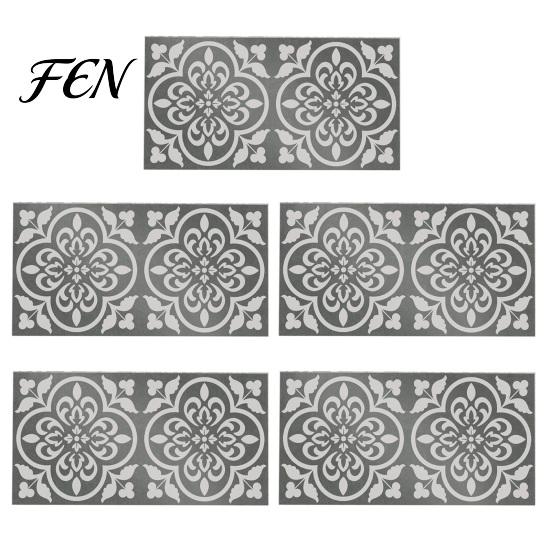 Waterproof Wall Decals for Kitchen 5Pcs Vintage Brick Tile Stickers, Oil?Proof Wallpaper, Peel Oil Proof Stickers Bathroom & Stick Backsplash Living