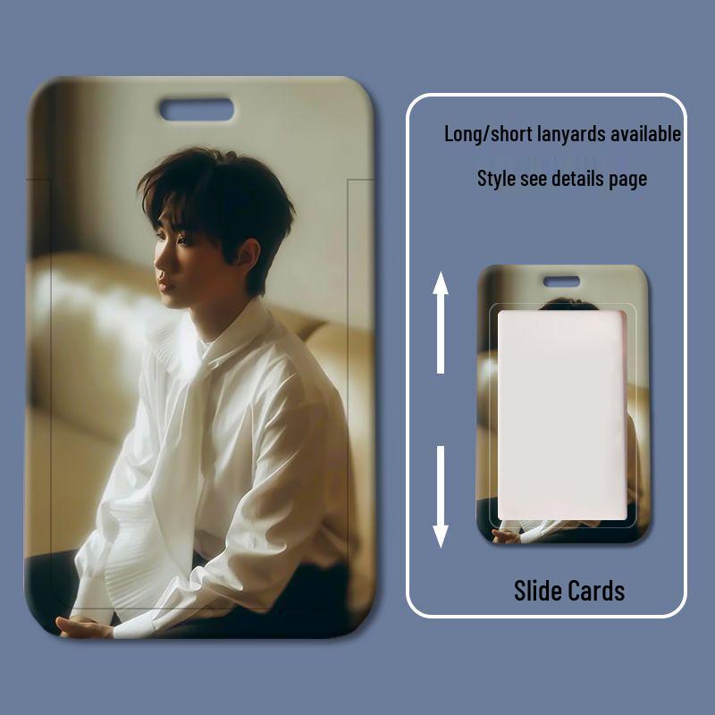 Wang Sulong Sliding Plastic Card Holder for Student Badges and Bus Access