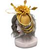 Top hat, three-layer linen yarn, premium headband, headgear, Yan Hui hair accessories, feather, big hat, mesh hat, top hat.