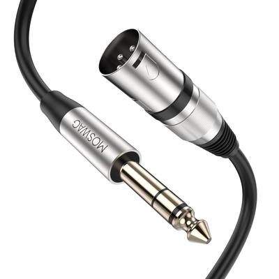 MOSWAG XLR To TRS Cable 3m Balanced XLR Microphone Stereo Guitar Suitable for Stereo Sound Audio Sound Power Audio Audio 6.35mm (1/4 Inch) Male,