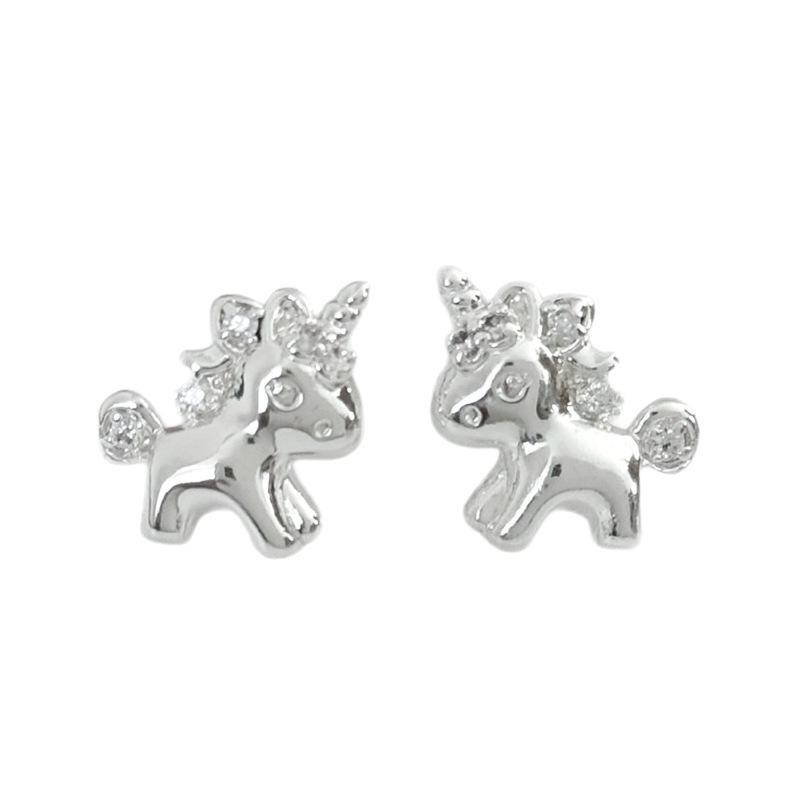 Chic Unicorn Pony Stud Earrings: Niche Design, Exquisite & Cute for Women
