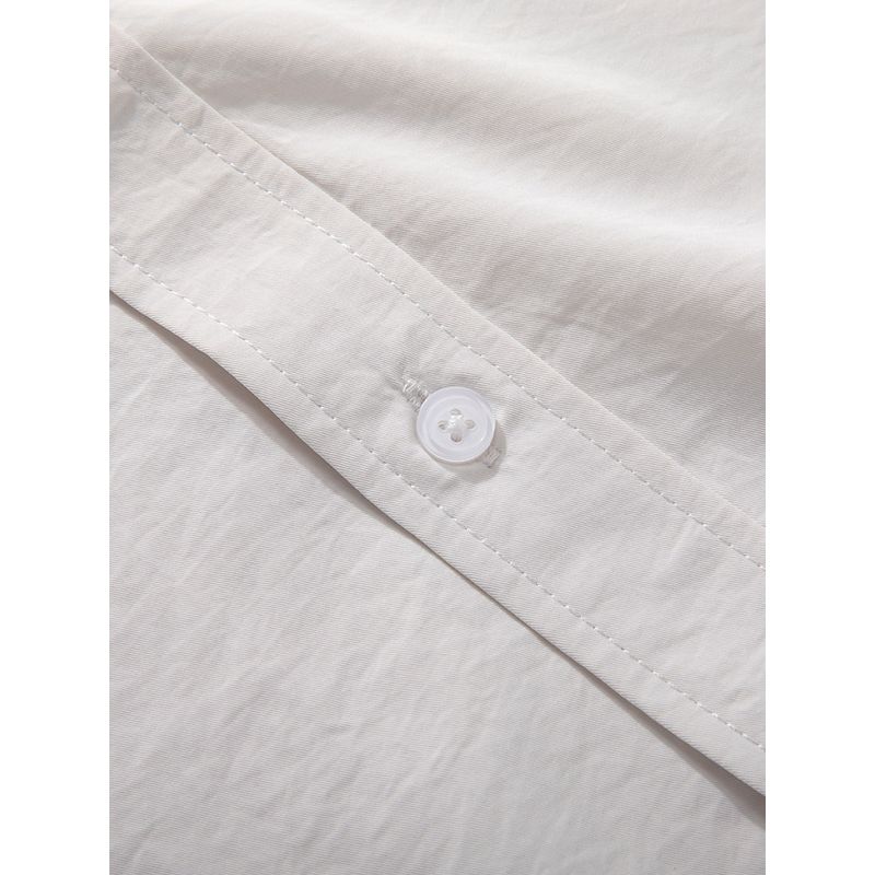 Short sleeve Shirts Men's Summer New Lightweight Breathable Quick-Drying Top Versatile Japan fashion Loose Casual Silky Shirt