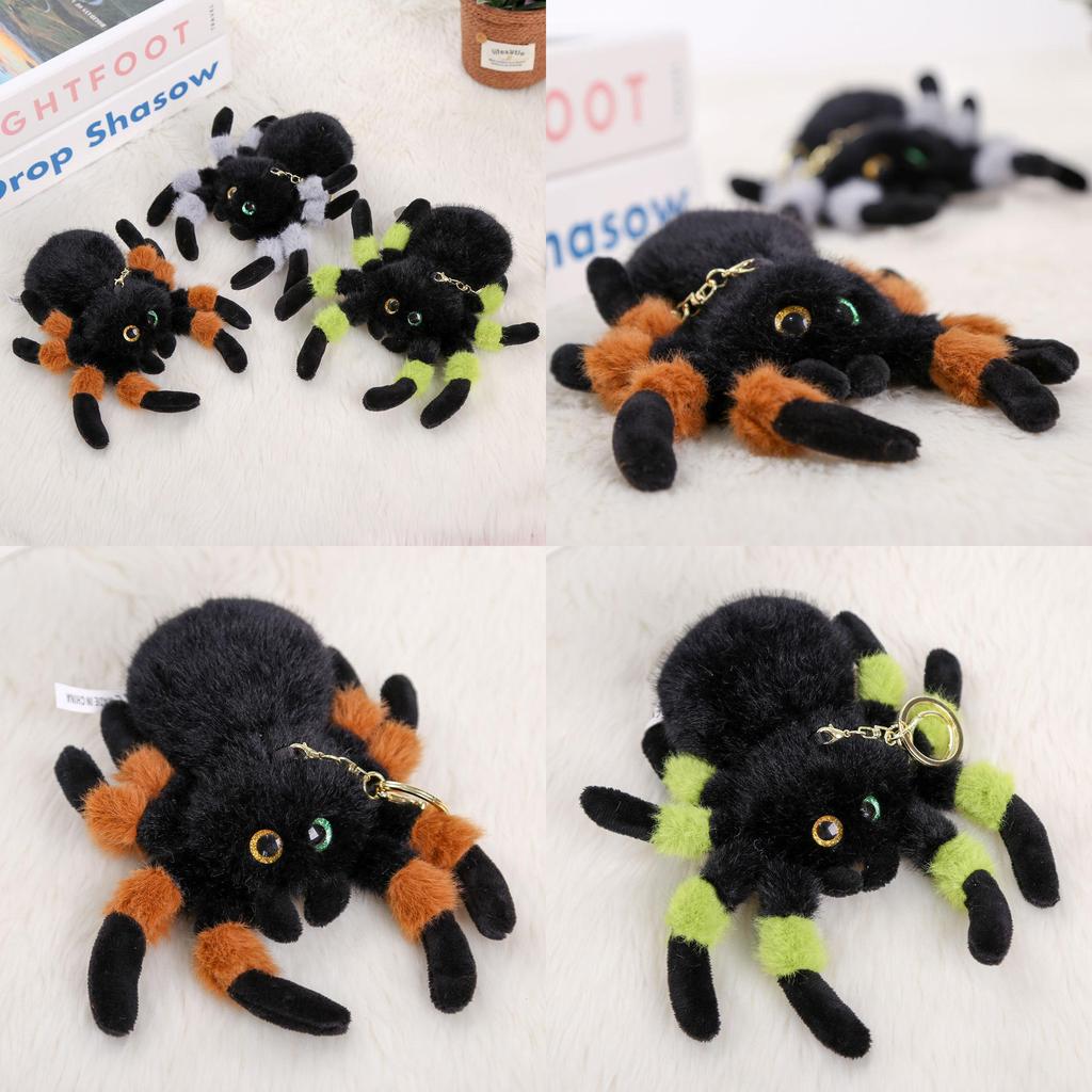 Realistic Spider Plush Doll Pendant With Short Plush Material For Birthday Gifts And Bag Charms