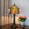 Traditional Style Table Lamps Stained Glass Blossoming Rose Vintage Desk Light Bedroom Mediterranean Restaurant Turkish Home Dec