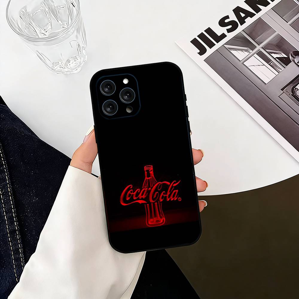 CocaS-S Moda C-Cola Custodia per Telefono in Silicone Morbido Per IPhone 17 16 15 14 13 12 11 X XR Plus Pro Max Plus