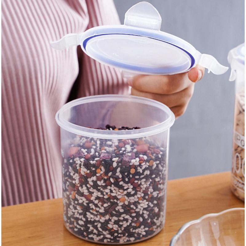 Cross-border Transparent Plastic Fresh-keeping Sealed Tank Food Storage Tank Kitchen Grain Storage Box Lidded Storage Tank