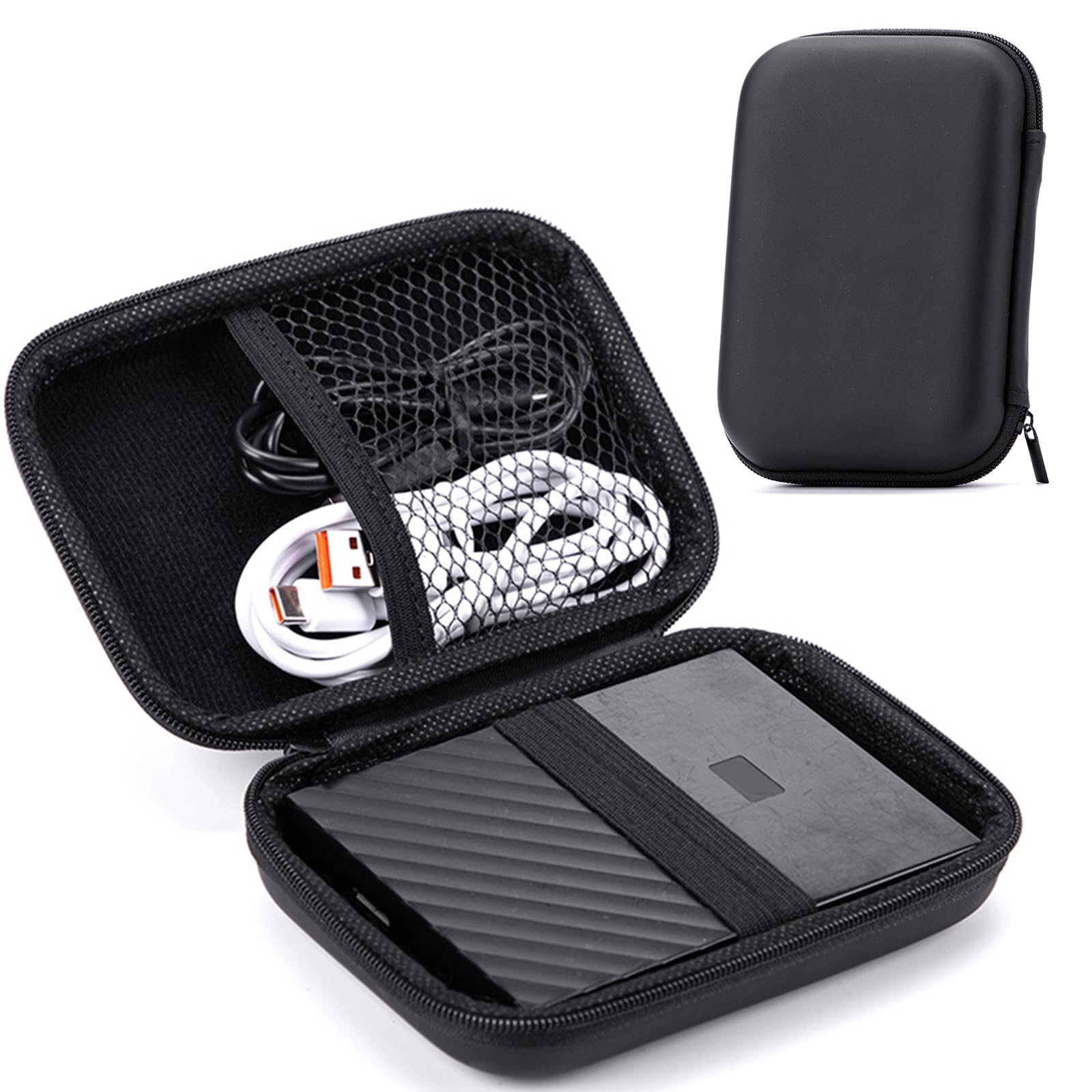 

OptiPro Multifunctional Storage Mobile Compatible Storage Case for Small and Portable Storage for Earphone SD and Travel Box, Items, чёрный