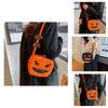 Trendige Mini-Kürbis-Umhängetasche für Halloween mit kreativem Color-Blocking-Design