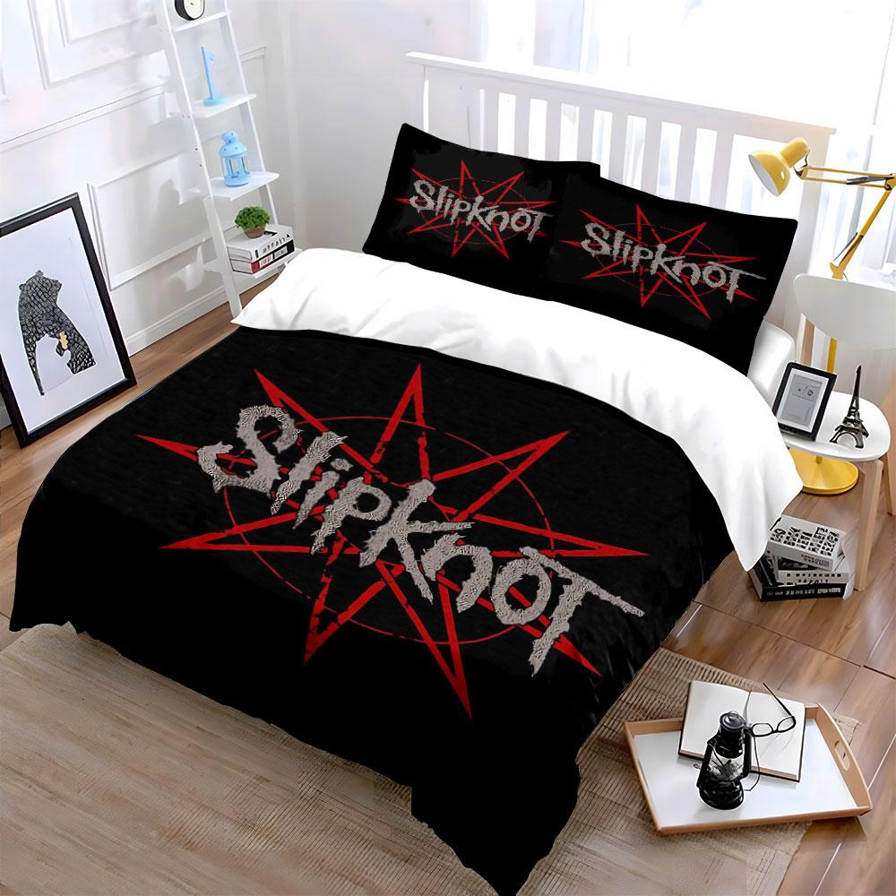 Slipknot Star Logo Bedding Set Bedding Duvet Cover Set Duvet Cover Pillowcases (1 * Duvet Cover 2 * Pillowcases, Without Duvet Insert)