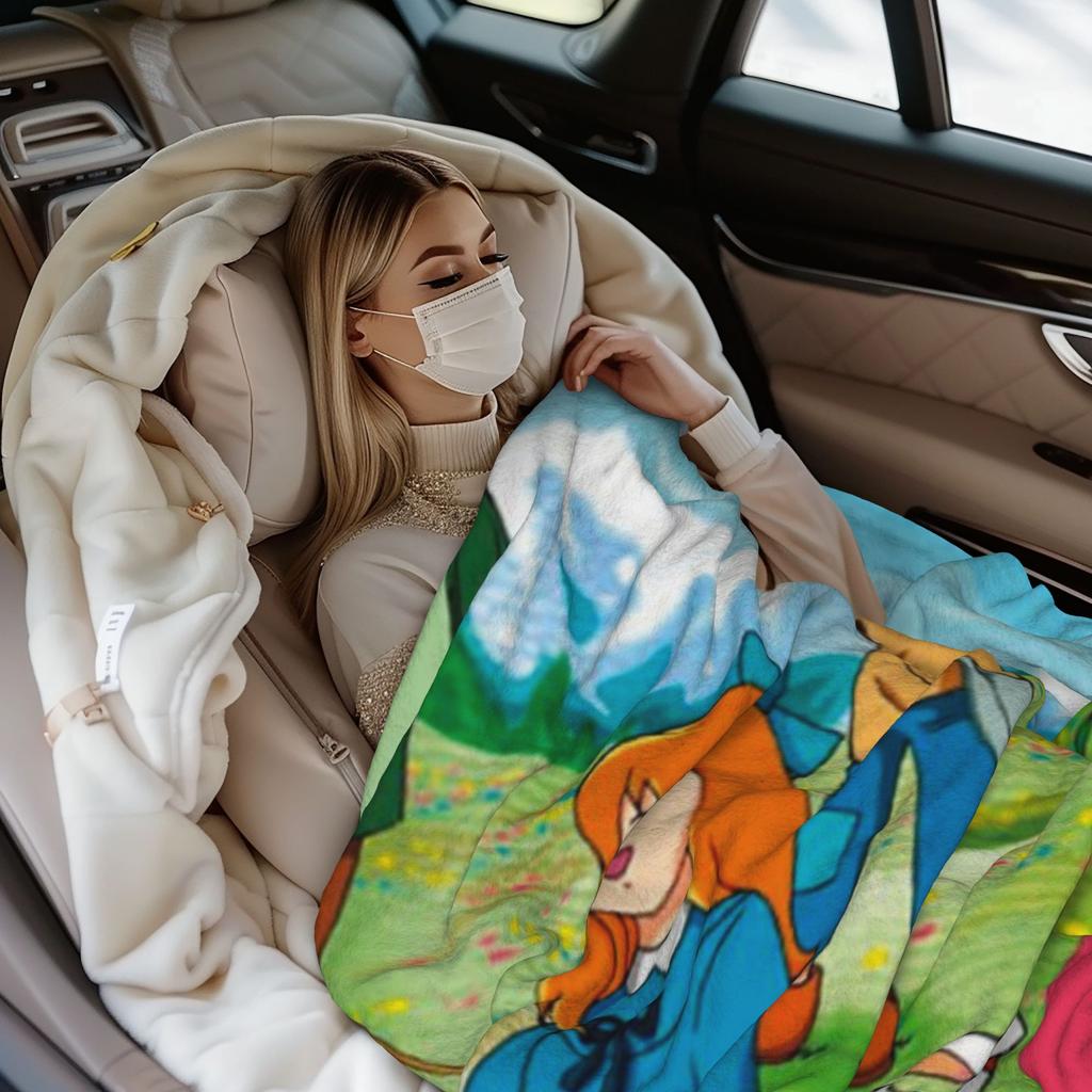 Heidi Ein Mädchen aus den Alpen Korallenfleece Decke Cartoon Anime für Bettwäsche Gestrickte Decke Reise Leicht Multifunktional