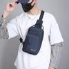 Multi-Layer Men's Chest Bag Handbag Solid Color Shoulder Bag