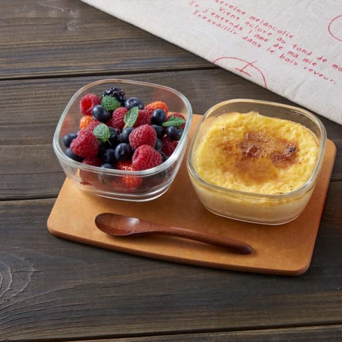 HARIO Stacking Heat Resistant Glass Container Set of 6 Made In Japan KSTL-5004-OW