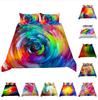 3D Rainbow Bedding Set Colorful Duvet Cover and Pillowcase AU/US/UK/DE/EU High Definition Digital Printing Full Size Quick Drying Home Furnishing