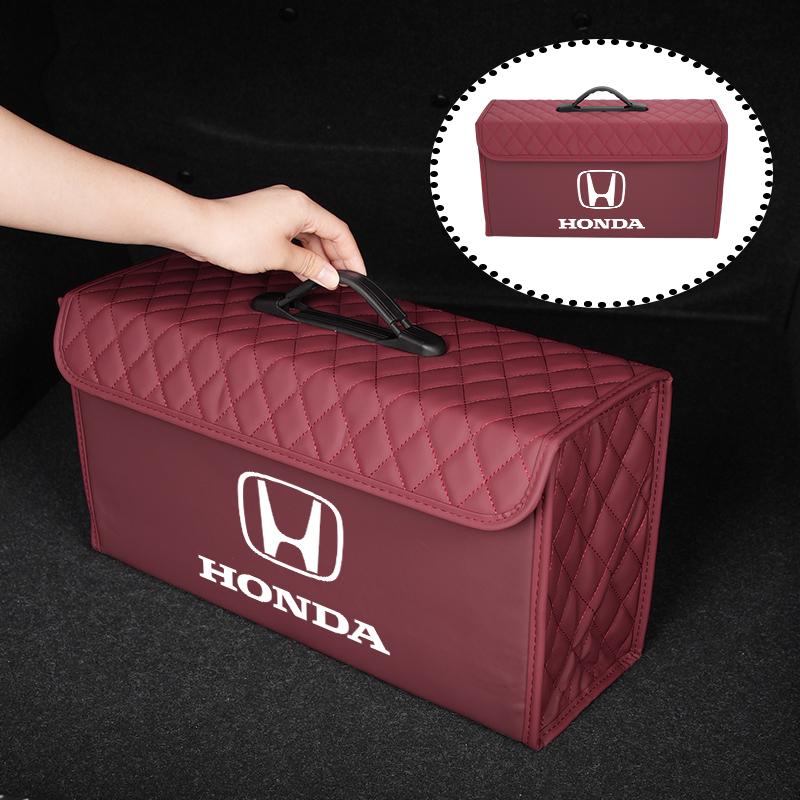 Car Styling Trunk Storage Box Leather Tools Organizer Case For Honda Civic Accord CRV HRV Pilot Fit Odyssey Legend Passport