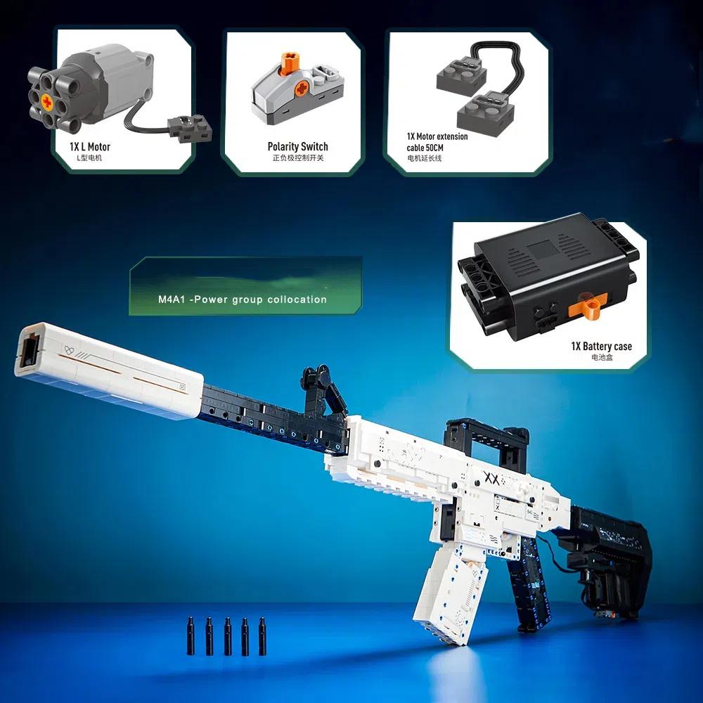 Non-Toxic 1988Ppcs Moc Electric Sniper Rifle Building Blocks Swat Military Weapon Assault Rifle Bullet Police Pistol Brick Kidstoys Gifts