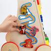 Nordic-Style Wooden Walker & Activity Center with Bead Maze, Xylophone, and Gears for Cognitive Play.