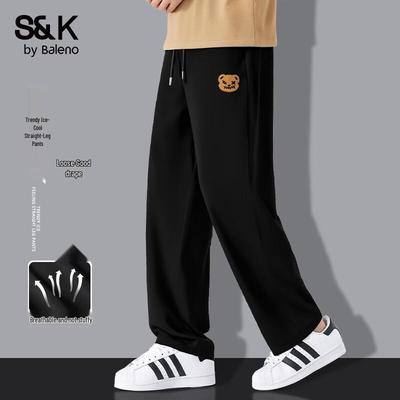Baleno Men's S&K Series Ice Silk Straight-Leg Pants