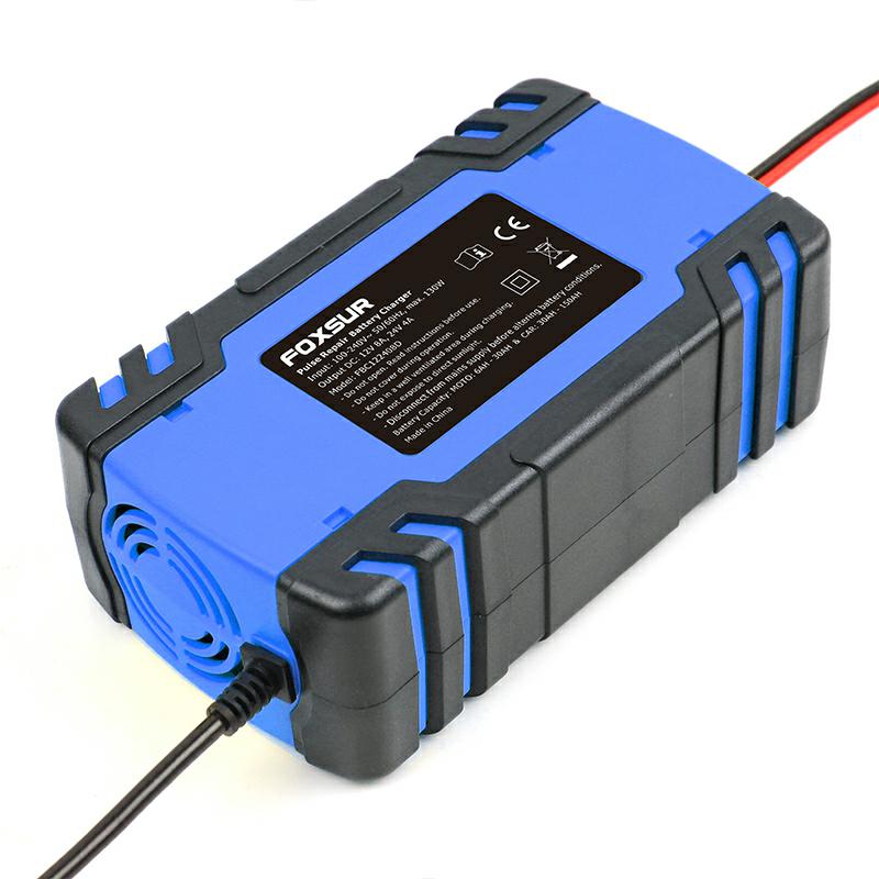 Im Prostownik Foxsur 12V&24V 8A Lcd