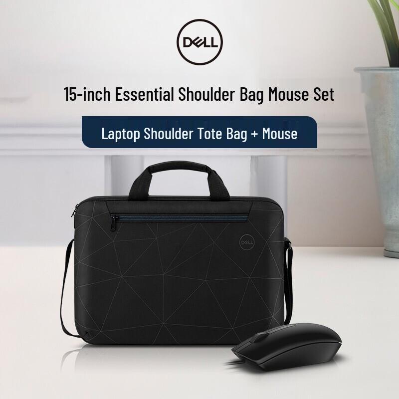 Dell 15-inch Essential Laptop Shoulder Bag with Mouse Set