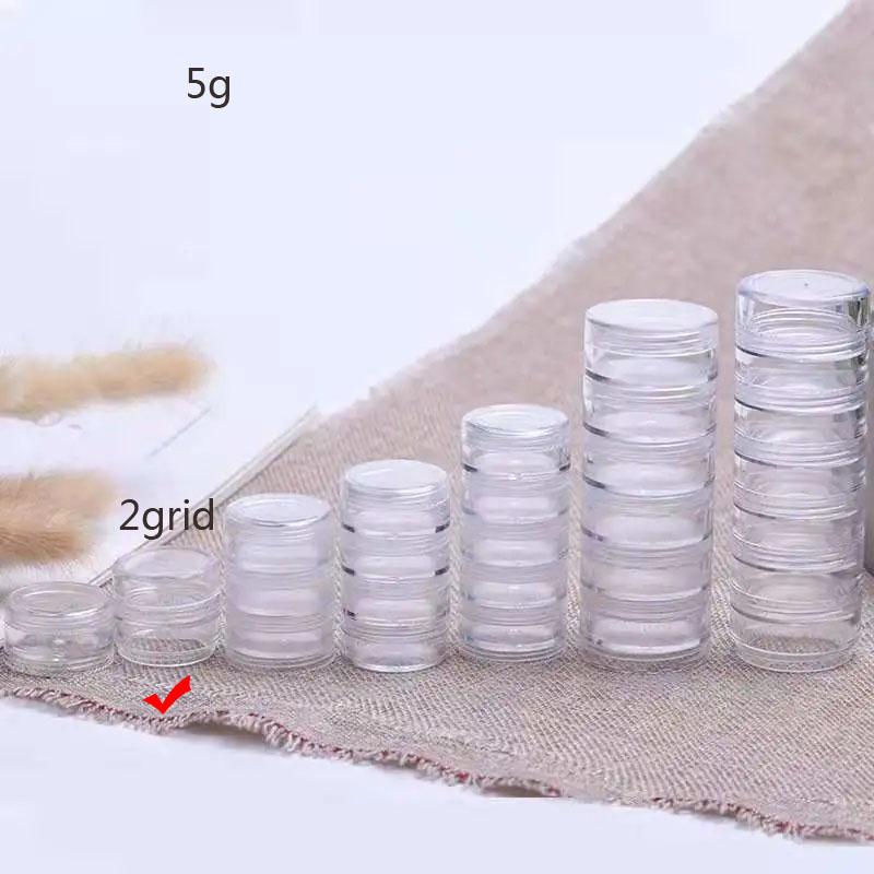 Multi-Layer Plastic Boxes Travel Cream Sorting Packing Transparent Split Bottles Portable Ring Storage Case Mini Finishing Organ