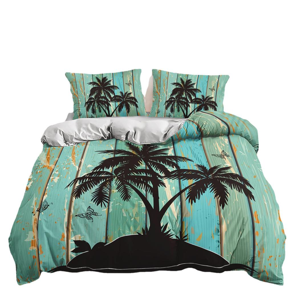 Three-Piece Maple Leaf Coconut Quilt Set Bedding Digital Printing Kit