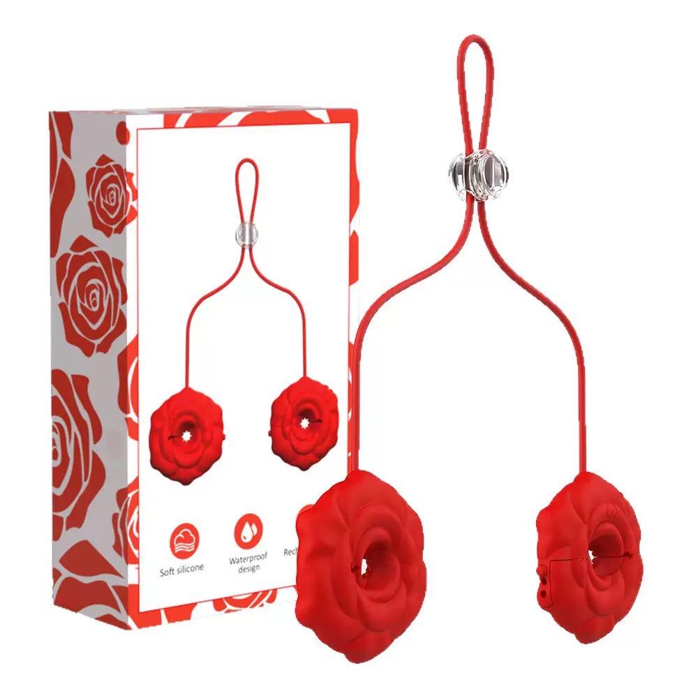 Remote Control Mini Nipple Vibrator with 10 Vibration Modes BDSM Vibrating Nipple Clamps Adult Sex Toy for Women Couples Sexual