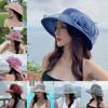 Wide Brim Bridal Tea Party Wedding Hat Organza Flower Mesh Fisherman Hat  for Women