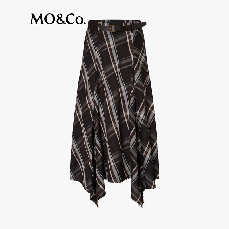 MO&Co. Plaid A-Line Long Skirt