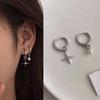 Punk Gothic Heart Earrings For Women Fashion Korean Jewelry Gifts Accessories Star Thorn Heart Colored Crystal Pendant Ear Hooks