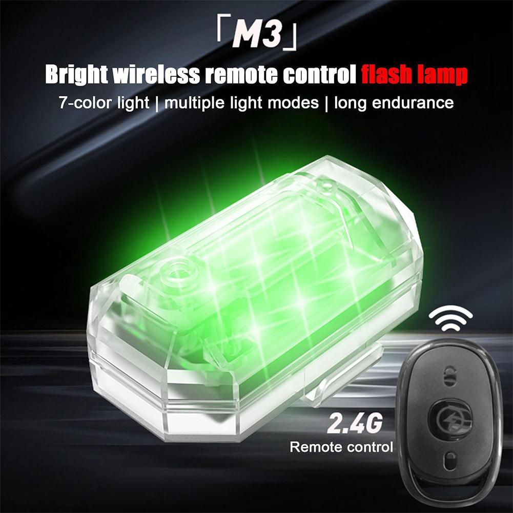 Wireless LED Strobe Light Remote Control Warning Lamp Flash Indicator Anti-collision For Car Auto Motorcycle Drone Cruise