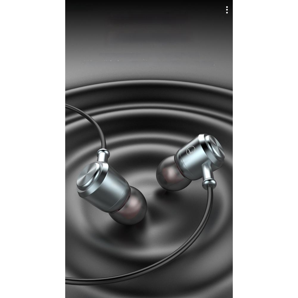 HiFi Wired Earbuds With Microphone For Gaming And Music Featuring 360 Degree Bass Effect And Digital Decoding Chip In Black