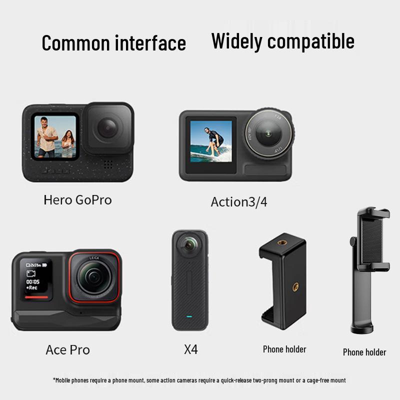 GoPro DJI Action5Pro Selfie Stick with Handheld Tripod & Pocket3 Nano Extension