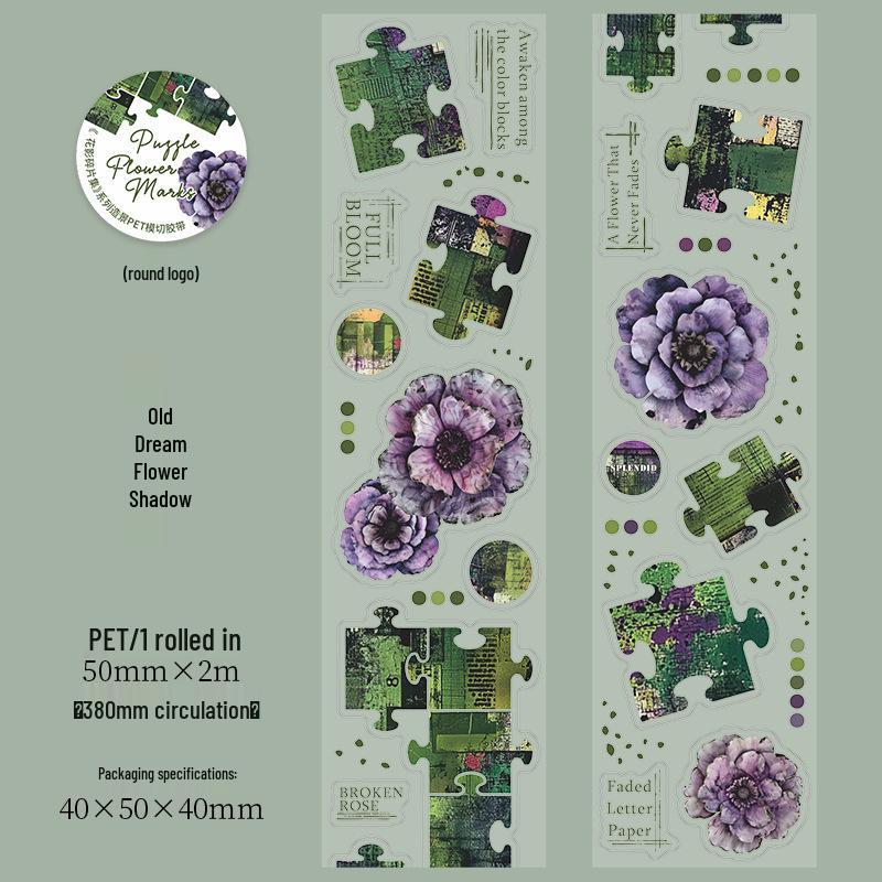 Beautiful Day Landscaping Floral Die-Cut Adhesive Tape Shadow Series - 6 Designs